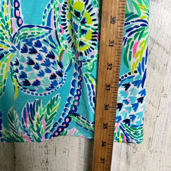 Lilly Pulitzer Gianni Skort Romper Bermuda Blue Turtle Sz Small Resort Vacation - Picture 16 of 17